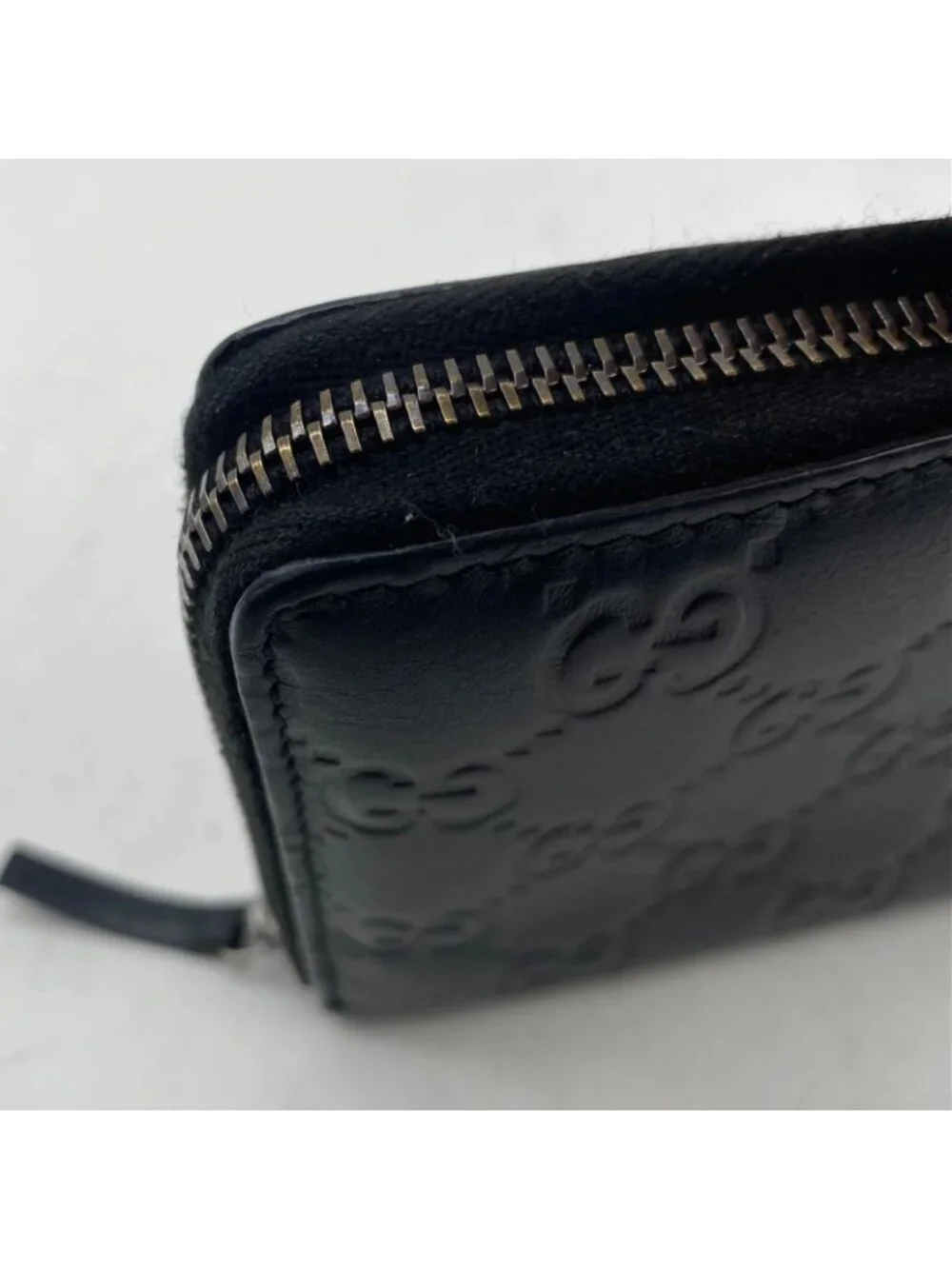 Gucci Wallet Guccissima Round Micro GG Leather Black - Picture 15 of 15